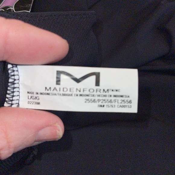 Maidenform Sleek Smoothers Open Bust Long Leg Body Shaper - Black Large NWT JJ - Picture 5 of 5